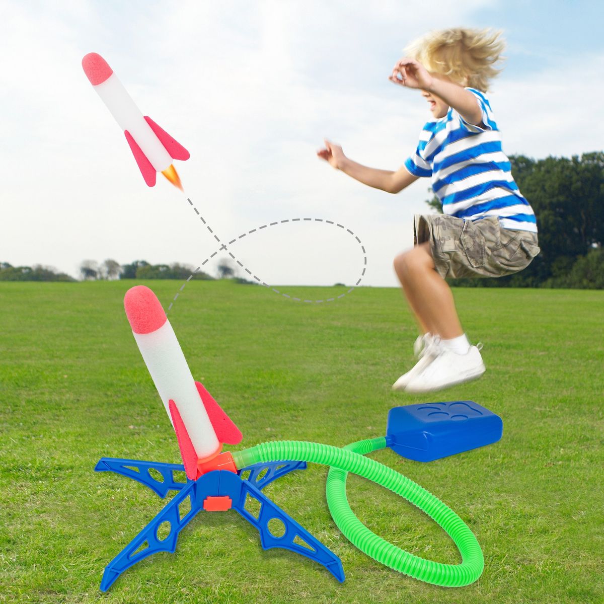 Outdoor Stomp Rocket Launcher Game for Kids (002)