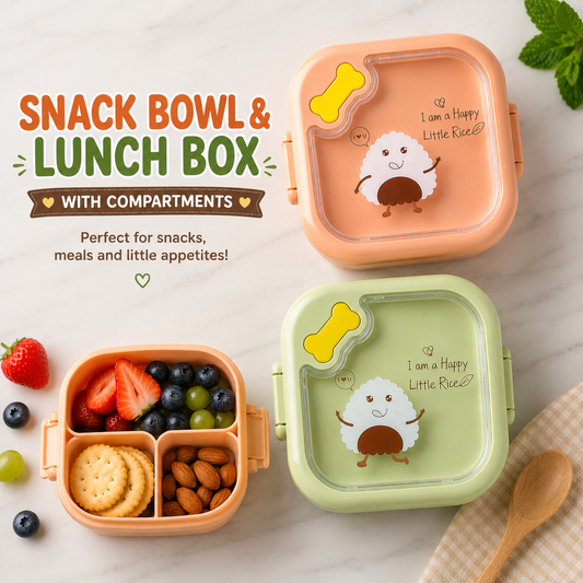 Snack Bowl & Lunch Box With Compartments For Kids (029-25)