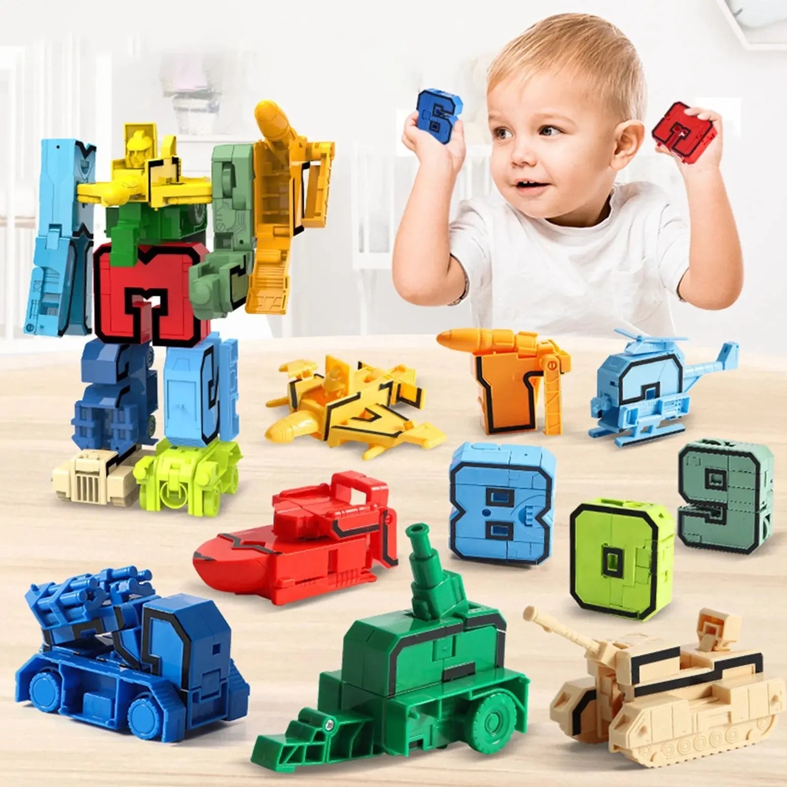 Transformer Robot With Number Figures (727-1 / 727-79)