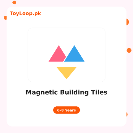 Magnetic Building Tiles - ToyLoop.pk